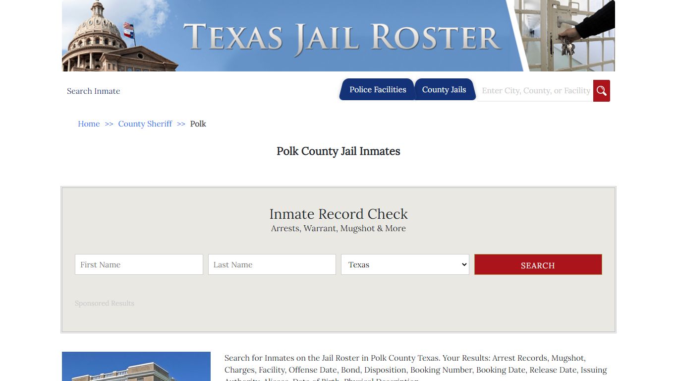 Polk County Jail Inmates - Jail Roster Search